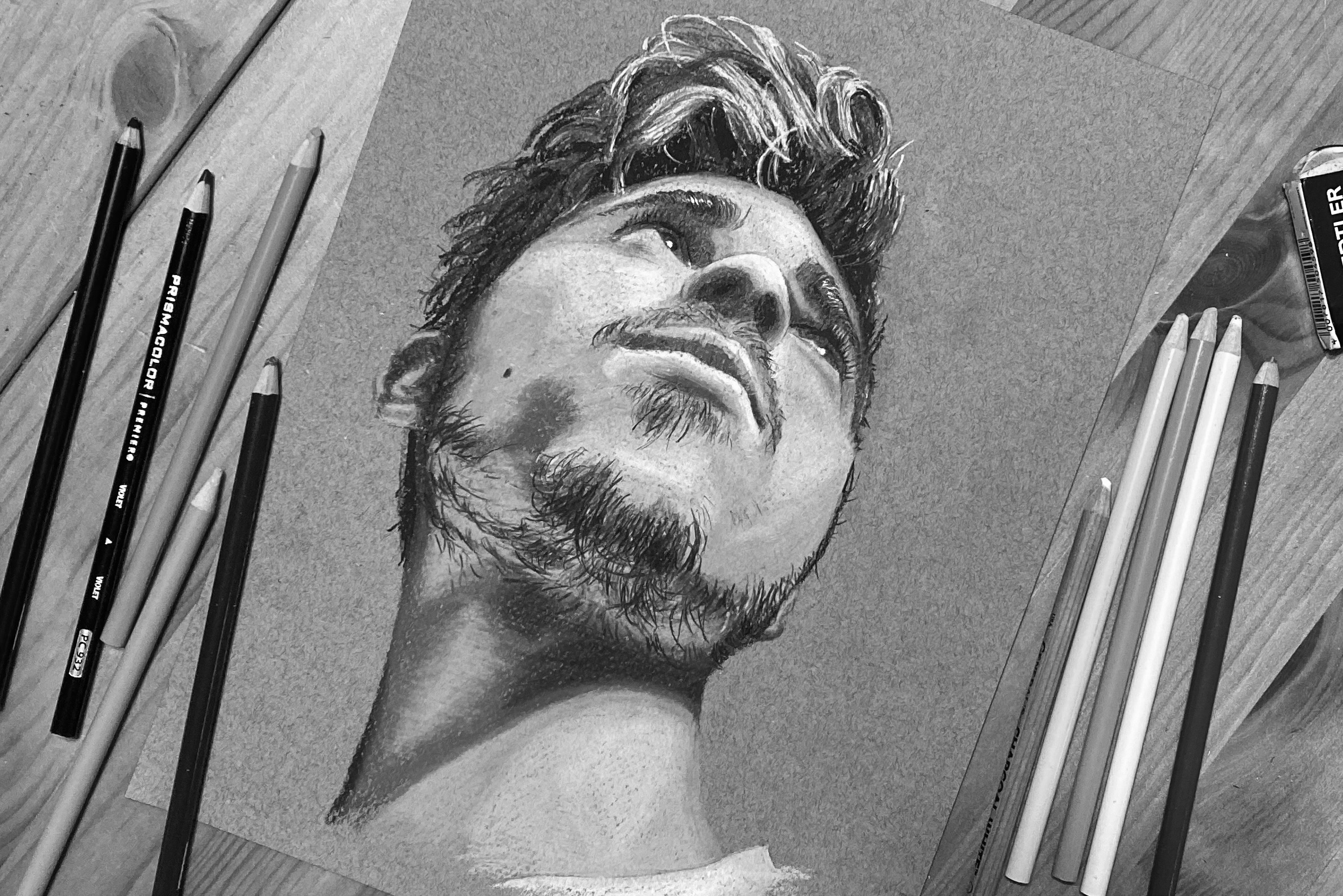 Artist standing in studio
